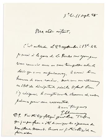 CLEMENCEAU, GEORGES. Archive of 37 items, all but one Signed, GClemenceau or G, to Violet Maxse (Lady Edward Cecil and later Viscou